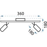 Toolight spotlight stropne / zidne svjetiljke APP746-2C | shoptok.hr