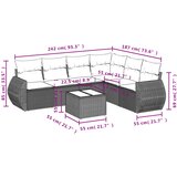  7-dijelni set vrtnih sofa od poliratana s jastucima bež | shoptok.hr