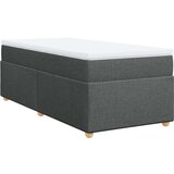  Krevet s oprugama i madracem tamnosivi 90x200 cm od tkanine | shoptok.hr
