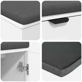  Haldna klop z blazino s shranjevanjem Bela 100 x 38 x 46 cm, (5000155723) | Shoptok.si