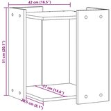  Kutija za mačji pijesak boja drva 42x42x51 cm konstruirano drvo | shoptok.hr
