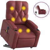 vidaXL Električni masažni stol s funkcijo vstajanja rdeče umetno usnje, (20921088) | Shoptok.si
