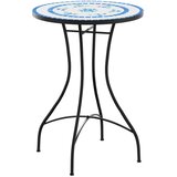 Bistro stolić s mozaikom plavo-bijeli Ø50x70 cm keramički | shoptok.hr