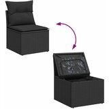  6-dijelni set vrtnih sofa s jastucima crni od poliratana bagrem | shoptok.hr