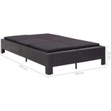LEŽAJ Ležalnik za 2 osebi z blazino črn poli ratan, (20663014) | Shoptok.si