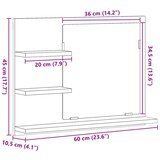  Kupaonski ormarić s ogledalom Artisan hrast 60x10,5x45 cm | shoptok.hr