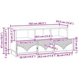 TV ormar s ladicama Bijela 102 x 34,5 x 47 cm Konstruirano drvo | shoptok.hr
