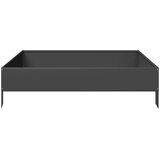 vidaXL Povišena vrtna gredica crna 100 x 100 x 26 cm od čelika | shoptok.hr