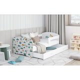  Dječji krevet LUKI DESIGN Auto s ladicom 140x80 cm, bijeli, s madracem od PE pjene 8 cm | shoptok.hr