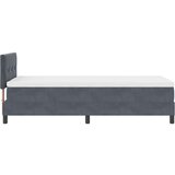 Box Spring Krevet s Madracem Tamno Siva 90x200 cm Baršun | shoptok.hr