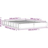 vidaXL Okvir kreveta voštano smeđi 140 x 190 cm od masivne borovine | shoptok.hr