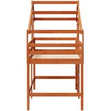 Krevet na kat Vosak Smeđa 90 x 190 cm Masivna borovina | shoptok.hr