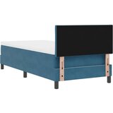 vidaXL Krevet s podnicama i madracem Tamnoplava 100x200 cm Baršun | shoptok.hr