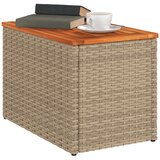  Vrtni bočni stolići 2 kom bež 55 x 34 x 37 cm poliratan i drvo | shoptok.hr