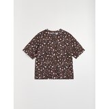 Sinsay Pamučna majica s leopard uzorkom | shoptok.hr