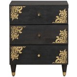  Noćni ormar s ladicama Crna 50 x 33 x 62 cm Čvrsto drvo manga | shoptok.hr