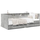  Dnevni krevet s ladicama bez madraca siva boja betona 90x190 cm | shoptok.hr