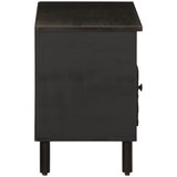 TV ormarić crni 80x33x46 cm od masivnog drva manga | shoptok.hr