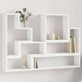 vidaXL Stenska polica bela 96x12x64 cm iverna plošča | Shoptok.si
