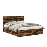  Konstrukcija postelje s predalom Dimljeni oreh 160 x 200 cm, (5000121269) | Shoptok.si