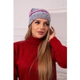 Kesi marka niezdefiniowana Cap with fleece Klaudia K255 pink+dark grey Cene