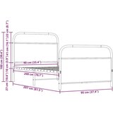 vidaXL Okvir kreveta bez madraca dimljena boja hrasta 90x200 cm drveni | shoptok.hr
