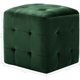  Tabure 2 kom zeleni 30 x 30 x 30 cm od baršunaste tkanine | shoptok.hr