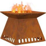 vidaXL Vremensko odporna jekl/Rjava Vremensko odporna jekl 48 x 48 x 40 cm | Shoptok.si