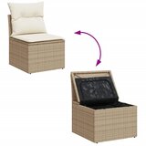  10-dijelni set vrtnih sofa s jastucima bež od poliratana 62 x 62 x 69 cm | shoptok.hr