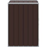  Spremište za 1 kantu za otpad smeđe 72x81x115 cm čelično | Eponuda.com