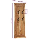  Vješalice za kapute 2 kom od masivnog bagremovog drva 38x100 cm | shoptok.hr