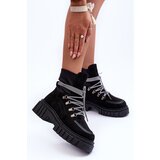 Boto Women's Suede Lace-Up Boots Black Acorn | ePonuda.com