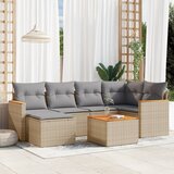  7-dijelni set vrtnih sofa od poliratana s jastucima bež | shoptok.hr