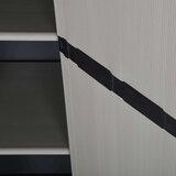  Vrtni ormarić za pohranu s 3 police sivo-crni 68 x 40 x 168 cm | shoptok.hr