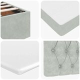 vidaXL Otomanski posteljni okvir z vzmetnicami siv 120x200cm žamet | Shoptok.si