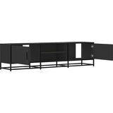 TV ormarić crni 160x35x41 cm Konstruirano drvo i metal | shoptok.hr