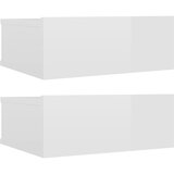 Maison Chic Stenski Dvo delni komplet Nočne omarice - Nočne mize visok sijaj bele 40x30x15 cm, (21671099) Cene