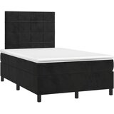 Box spring krevet s madracem crni 120 x 200 cm baršunasti | shoptok.hr