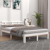  Okvir za krevet od masivnog drva bijeli 200 x 200 cm | shoptok.hr