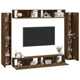  8-dijelni set TV ormarića boja dimljenog hrasta drveni | shoptok.hr