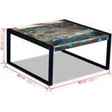  Stolić za kavu od masivnog obnovljenog drva 80 x 80 x 40 cm | shoptok.hr