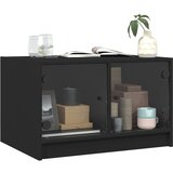  Stolić za kavu sa staklenim vratima crni 68x50x42 cm | Eponuda.com