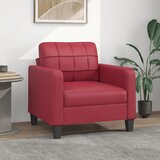 The Living Store Fotelj vinsko rdeč 60 cm umetno usnje - Enosed, (21661501) | Shoptok.si