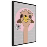  Slika - Happy Llama (1 Part) Vertical 80x120 U crnom drvenom okviru | shoptok.hr