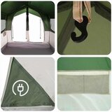  Obiteljski šator za 4 osobe Zelena i bijela 324 x 255 x 230 cm | shoptok.hr