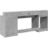  Radni stol s LED svjetlima sivi 200x55x91 cm konstruirano drvo | shoptok.hr