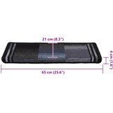  Otirači za stepenice samoljepljivi 5 kom 65x21x4 cm crno-sivi | Shoptok.si