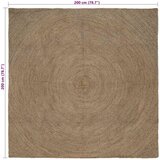  Tepih Siva 200 x 200 cm Juta | shoptok.hr