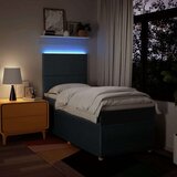 vidaXL Krevet s oprugama i madracem plavi 90 x 200 cm od tkanine | shoptok.hr