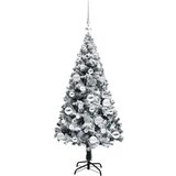 vidaXL Umestno božično drevo Zelena 120 cm PVC, jeklo in plastika | Shoptok.si